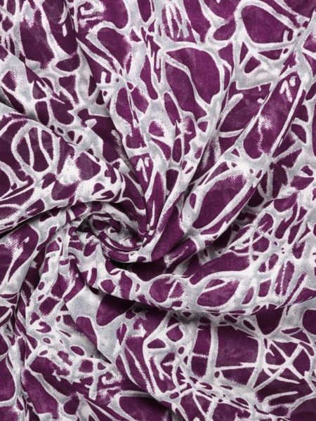 Burgundy And White Abstract Pattern Digital Print Georgette Fabric 