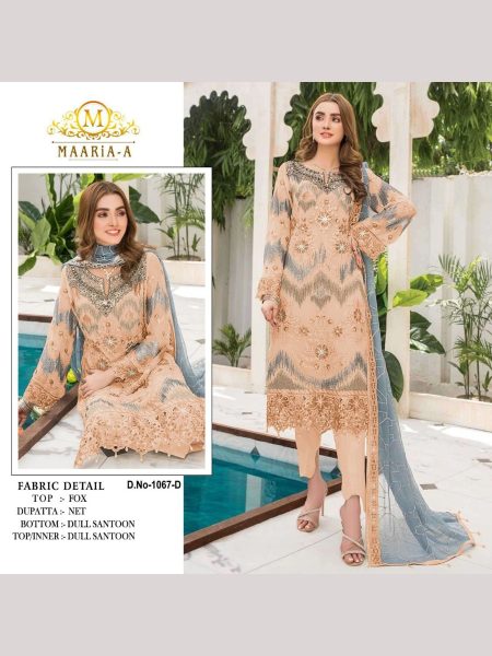 Maaria-a  Fox Georgette Embroidery Work Salwar Suit  