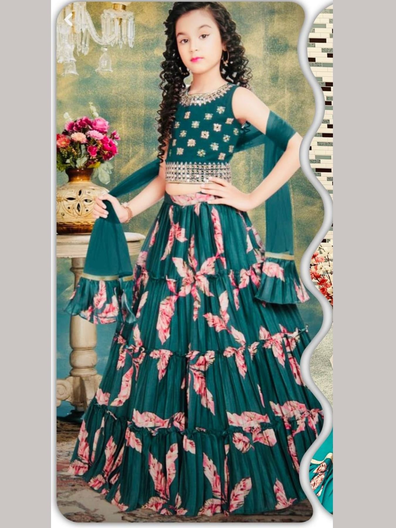 Peach Lehenga Choli Fox Georgette main image 1