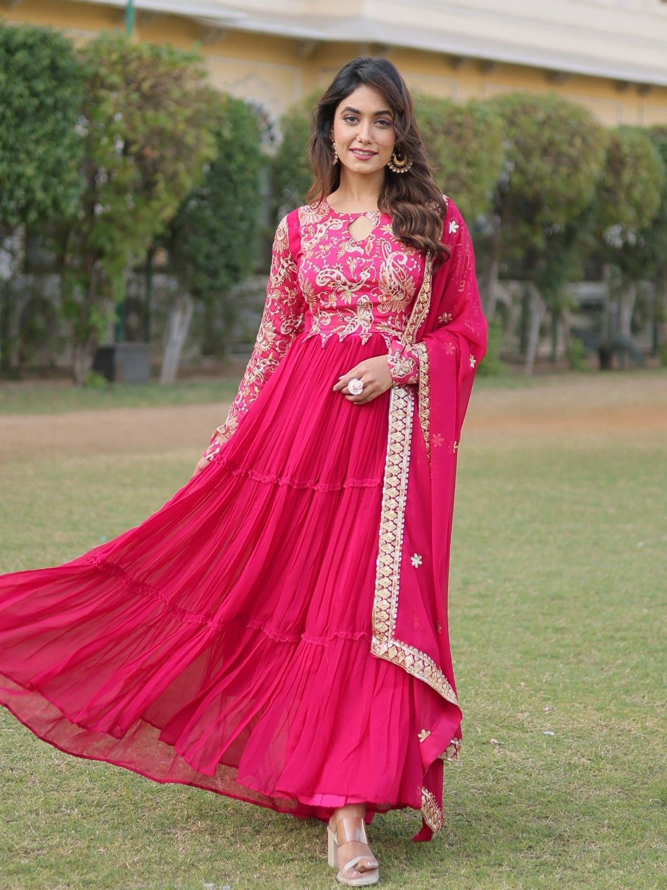 Faux georgette designer dress/kurti