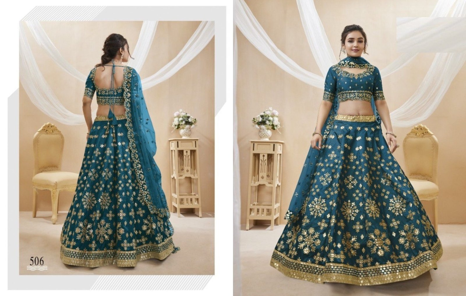 Buy Beautiful Zari Embroidery Work Lehenga Choli at Rs. 38.13 online ...
