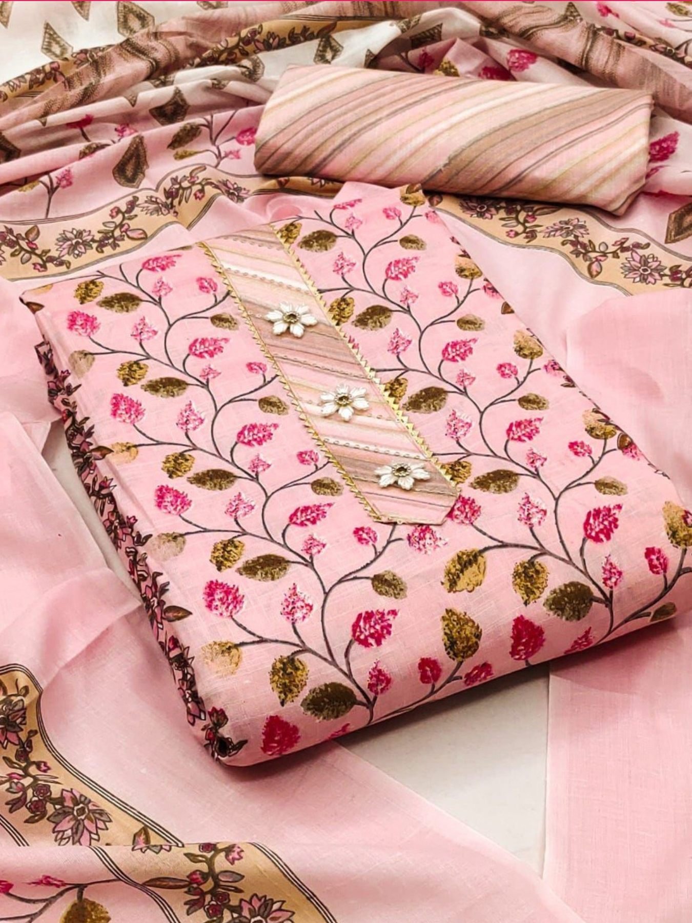 wholesale cotton printed dress material Ganga Fashion Aiyanae 4694 Premium Cotton Dress Material