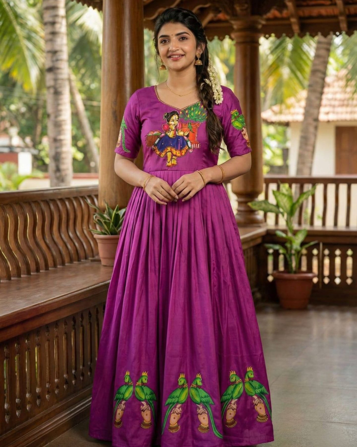 white christmas dresses Black Kalamkari Anarkali
