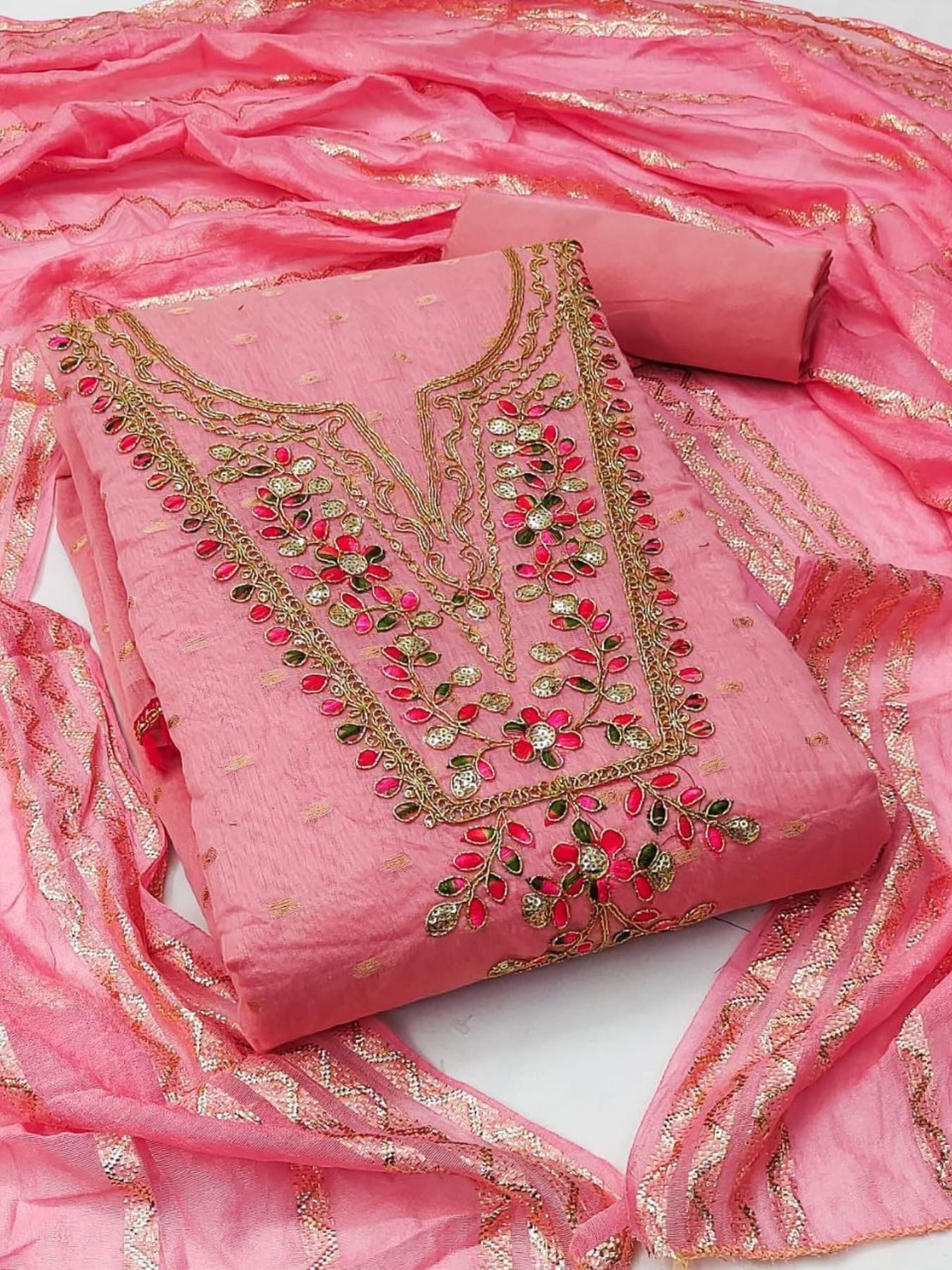 Chanderi Dress Material,Premium Quality Dress Material,Wholesale Price  Dress Material,Dress Material in Surat.