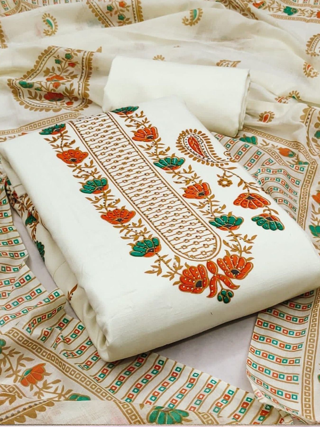 heavy cotton dress material Jade Chevron Vol 4 Exclusive Heavy Cotton Dress Material Wholesaler in SURAT