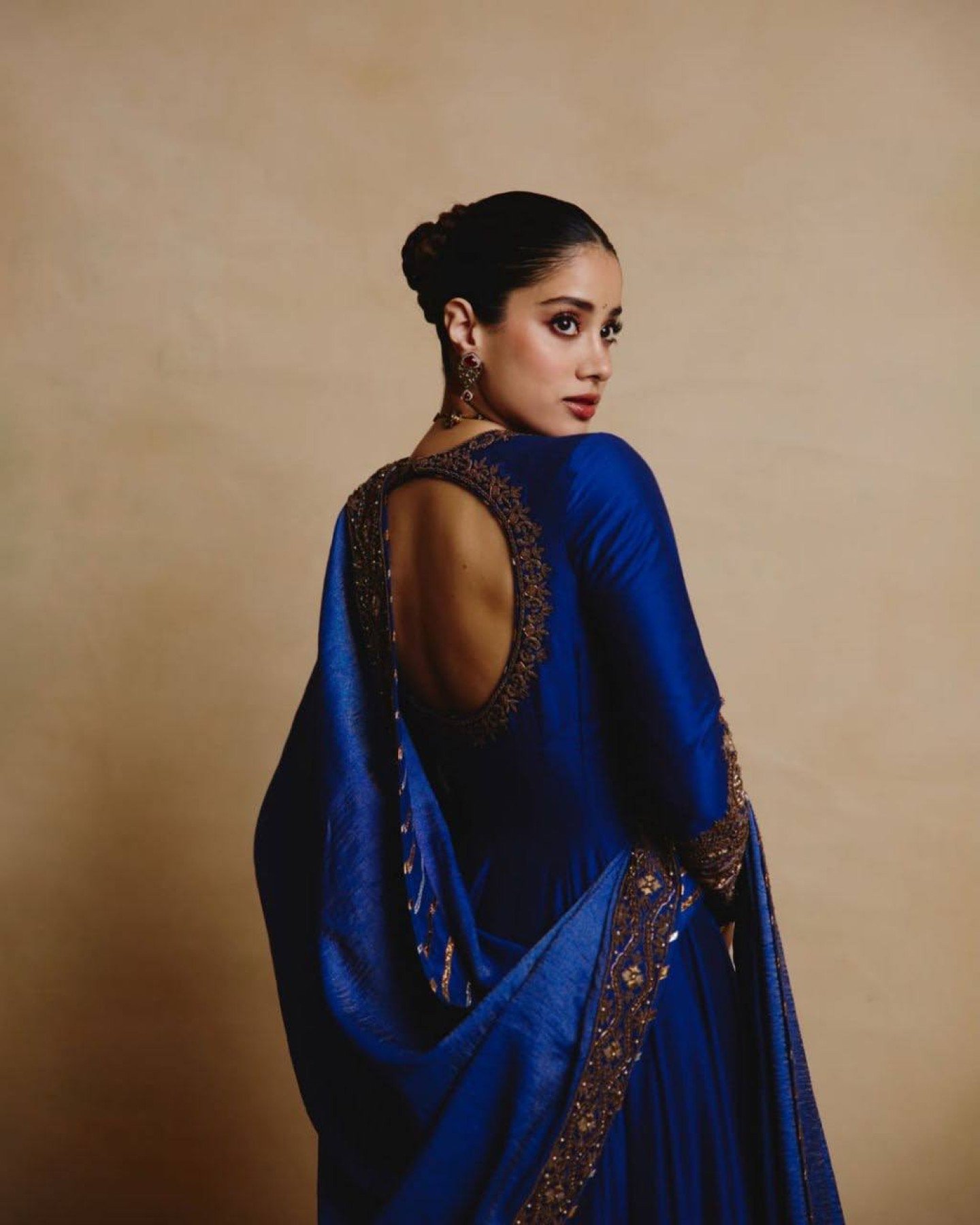janhvi kapoor blue dress Buy Wearing a Royal Embroidered Anarkali Suit for Events at Rs. 1570 online from Royal Export Ready To Wear Collection : RE11734 janhvi kapoor before surgery pics