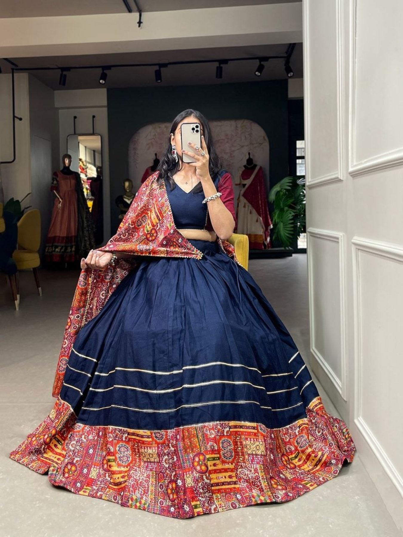 blue and red dress combination Choli Navy Buy New Navy Blue Chaniya Choli For Navratri At dress forum Black Halo Women's Marissa Sleeves:No there will be slight