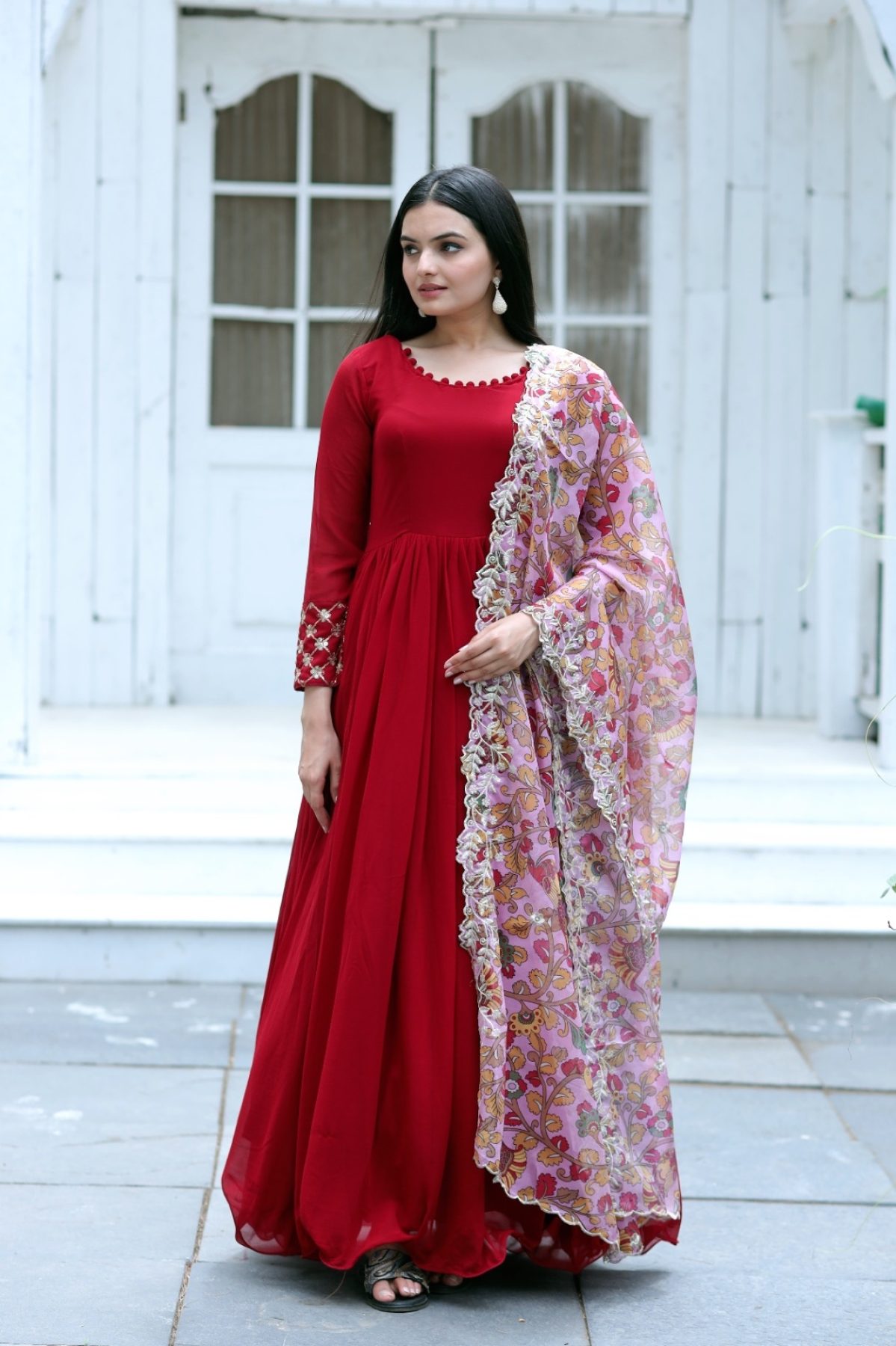 Customized Traditional Kalamkari Benarasi Silk Trending Long Frock Size XL  Ready to Ship From Texas, USA Indian Traditional Long Gowns - Etsy Hong Kong