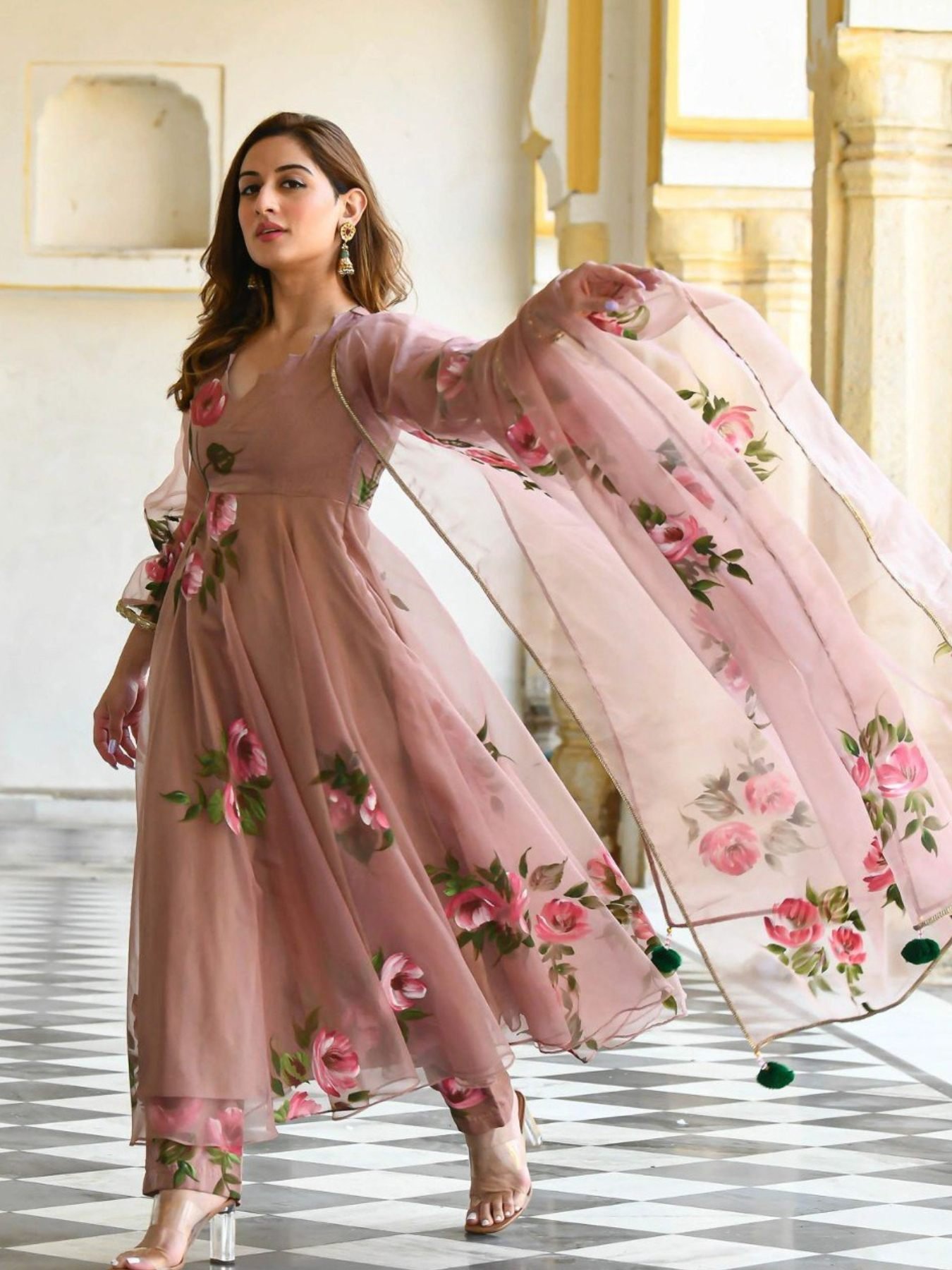 Maxi Dress Beige Gown Dress Buy Pink Sequins Organza Engagement Wear Gown At DLC Designer Lehenga Maxi Dress Beige Gown Dress Buy Pink Sequins Organza Engagement Wear Gown At DLC Designer Lehenga