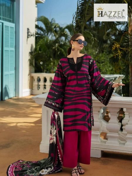 2025 Hazzel Peach Cotton Pakistani Suit with Exclusive Embroidery At Manufacturer Price Salwar Kameez