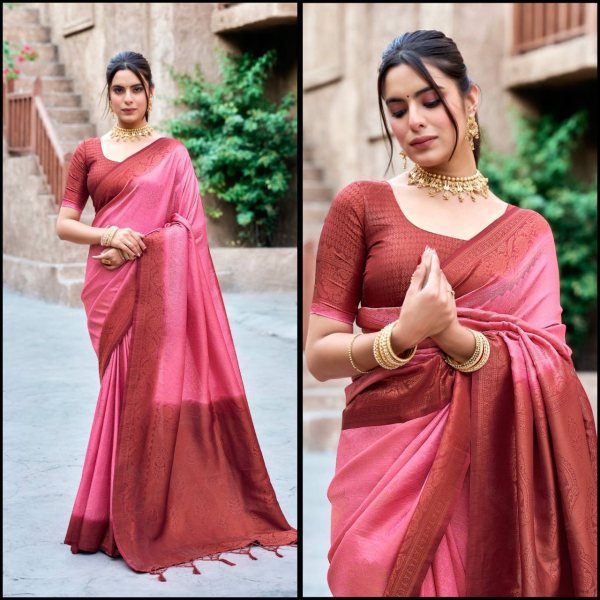 2025 Latest Kubera Pattu Silk Saree with Elegant Brocade Blouse   Rich Woven Pallu Hand Dyed Dual Tone Silk for Reseller Market Banarasi Saree Wholesale