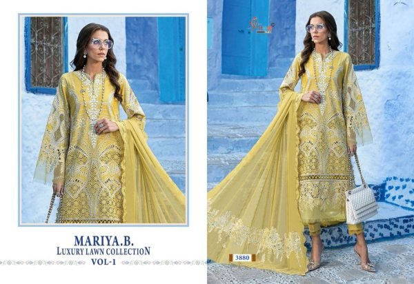 3 Piece Unstitched Embroidered Lawn Suit  Pakistani Suits Wholesale