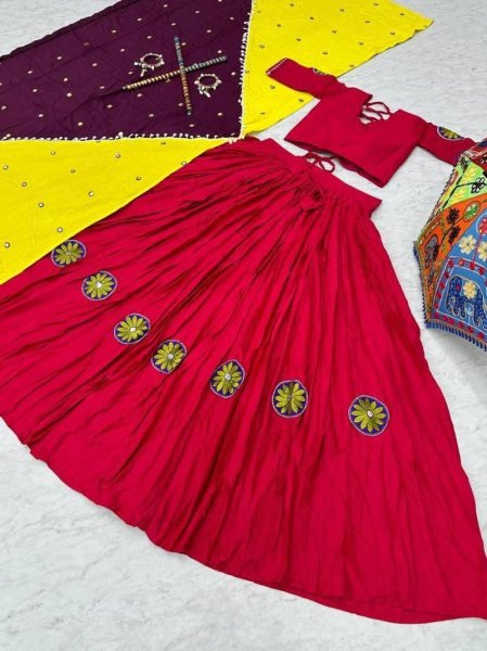 9 Raas Special Rayon Lehenga Choli Ready to Shine in Every Garba Night Navratri Lehnega Choli