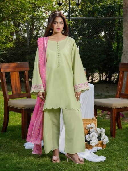 90's Style Pista Designer Roman Silk Kurti with Printed Tebby Silk Dupatta Kurtis