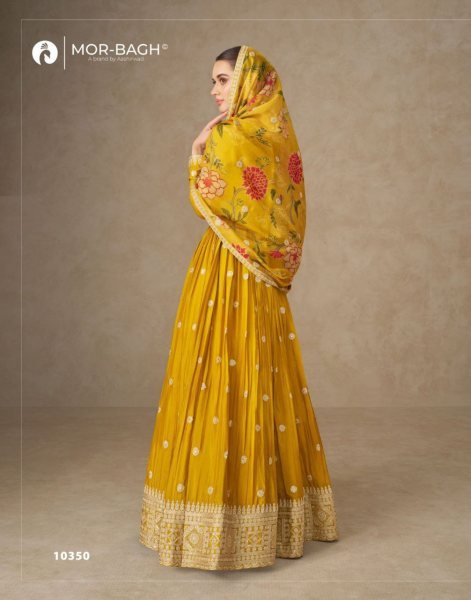 Aashirwad Anmol 10350 10352 Series Chinon Silk Palazzo Suit with Tabby Silk Dupatta Full Set Salwar Kameez