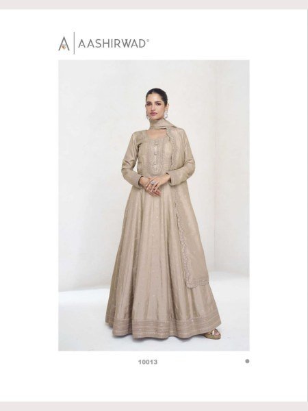Aashirwad Creation Premium Silk Anarkali Gown With Dupatta  Anarakali Gown Wholesale