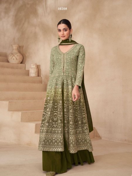 Aashirwad Gulnaaz Designer Skirt Style Suit in Georgette Wedding Special Salwar Kameez