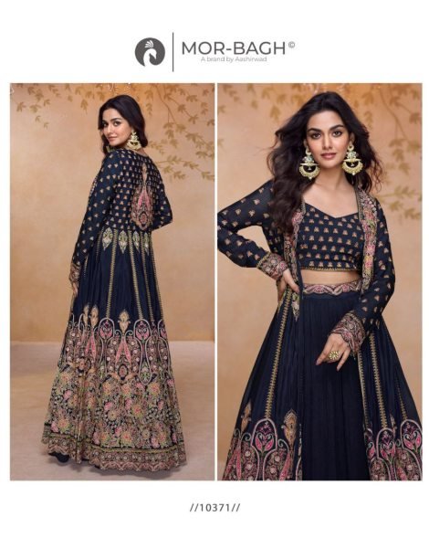 Aashirwad Mor Bagh Prachi 3Pc Georgette Anarkali Suits Embroidered and Zari Work at Low Price Full Set Salwar Kameez