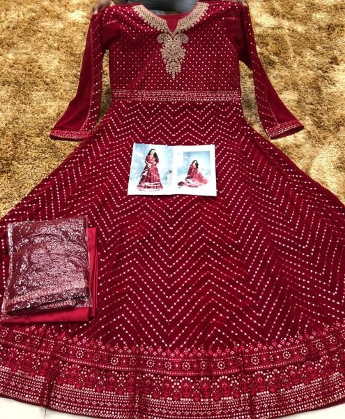 Aashirwad presents georgette indian wedding salwar suits collection at wholesale Anarakali Gown Wholesale