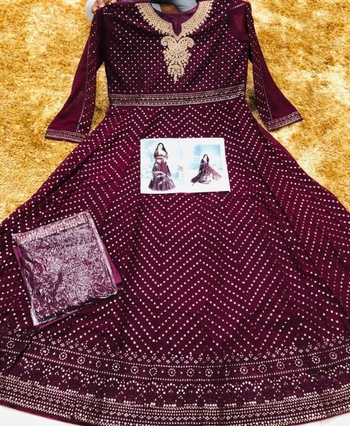 Aashirwad presents georgette indian wedding salwar suits collection at wholesale Anarakali Gown Wholesale