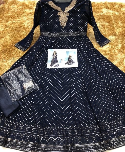 Aashirwad presents georgette indian wedding salwar suits collection at wholesale Anarakali Gown Wholesale