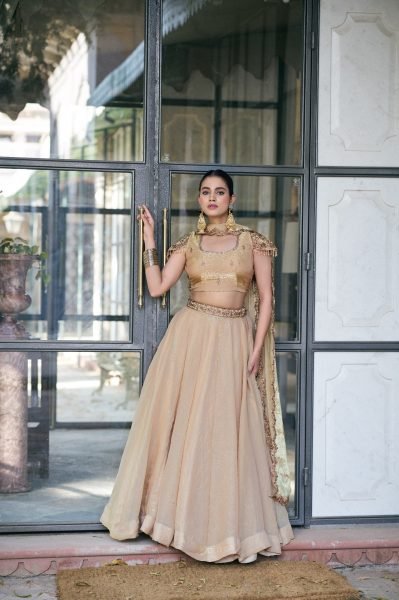 Accessible Cream Party Wear Lehenga Collection for Wedding Functions Designer Lehenga Choli