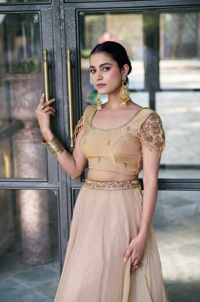 Accessible Cream Party Wear Lehenga Collection for Wedding Functions Designer Lehenga Choli