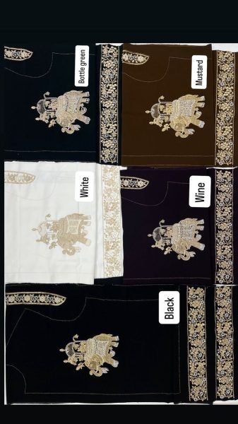 Adaptable Black Jodhpuri Coat Intricate Gold Elephant Ambari Embroidery Kurta Pajama Wholesale