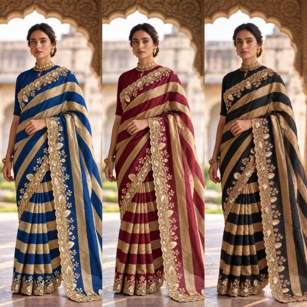 Adaptable Blue Salsa Silk Saree with Embroidery Work and Cutwork Border at Wholesale Rate Silk Sarees Wholesale