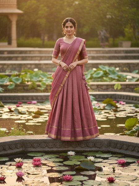 Adaptable Pearl Pink Stylish Designer Lehenga with Hand Dyed Pattern for Festive Season  Lehenga