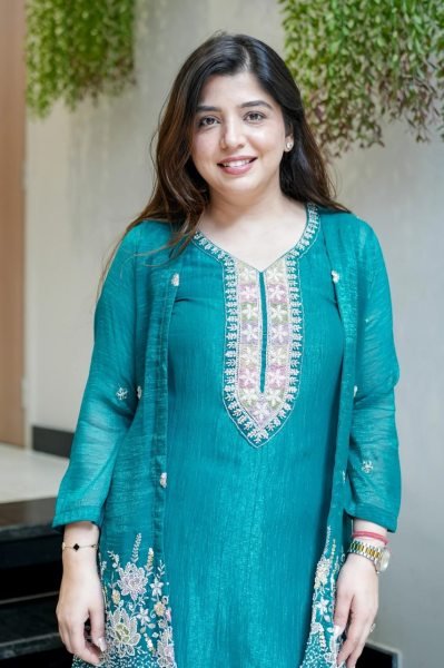 Adaptable Rama Traditional Chinnon Silk Kurti Palazzo Set for Weddings and Festivals CO ORD Sets