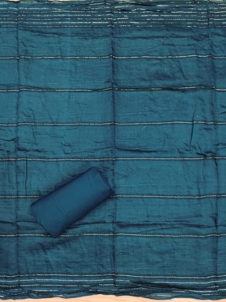 Adorable Heavy rayon Blue Color Dress Material with A Durable Heavy Cotton Bottom And Dupatta  Color Set Matching Dress Material Wholesale