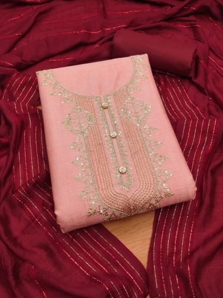 Adorable Heavy rayon Lavender Color Dress Material with A Durable Heavy Cotton Bottom And Dupatta  Color Set Matching Dress Material Wholesale