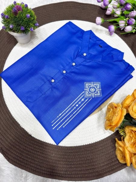 Advanced Blue Premium Magic Cotton Printed Jippa for Men at Wholesale Rate Mens Shirt