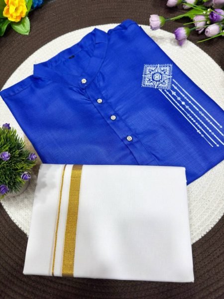 Advanced Blue Premium Magic Cotton Printed Jippa for Men at Wholesale Rate Mens Shirt