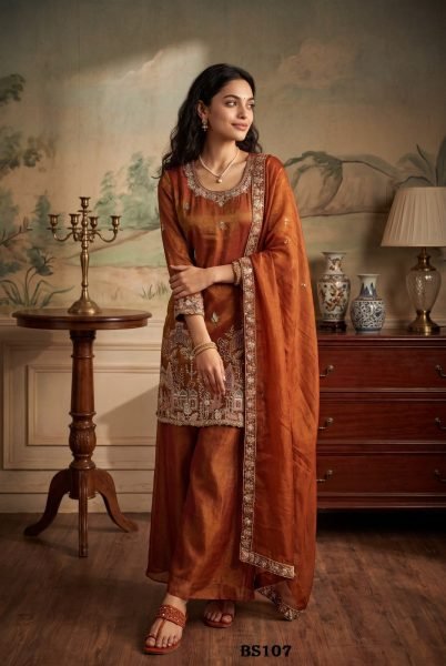 Advanced Brown Boutique Quality Readymade Salwar Suit for Wedding and Festive Wear Designer Plazzo Salwar Suits Wholesale