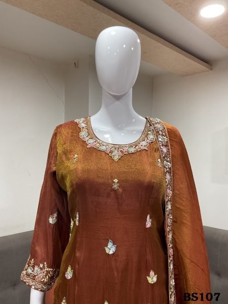 Advanced Brown Boutique Quality Readymade Salwar Suit for Wedding and Festive Wear Designer Plazzo Salwar Suits Wholesale