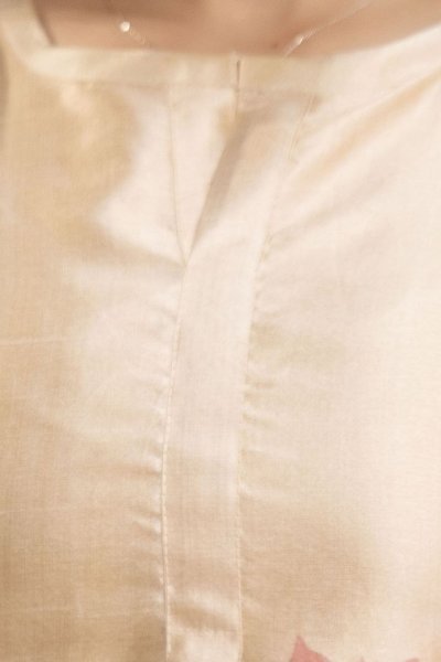 Advanced Cream Soft Aasam Suit Set with Printed Dupatta for Women  Straight Cut Long Kurtis