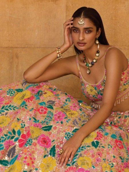 Advanced Yellow Georgette Lehenga Choli with Soft Net Dupatta at Wholesale Rate Designer Lehenga Choli