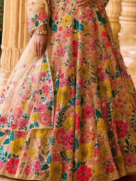 Advanced Yellow Georgette Lehenga Choli with Soft Net Dupatta at Wholesale Rate Designer Lehenga Choli