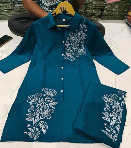 Affordable Blue Cotton Plazzo Set for Women Casual Wear CO ORD Sets