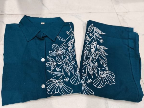 Affordable Blue Cotton Plazzo Set for Women Casual Wear CO ORD Sets
