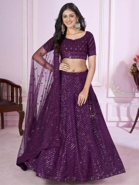 Affordable Royal Purple Designer Lehenga for Resellers and Boutiques  Lehenga