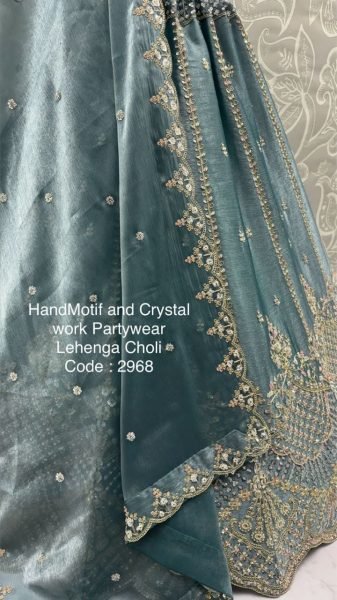 Affordable Teal Blue Heavy Embroidered Lehenga with Organza Dupatta for Party Wear Bridal Lehenga Choli