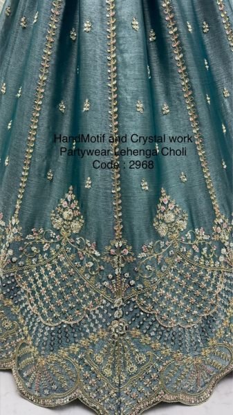 Affordable Teal Blue Heavy Embroidered Lehenga with Organza Dupatta for Party Wear Bridal Lehenga Choli