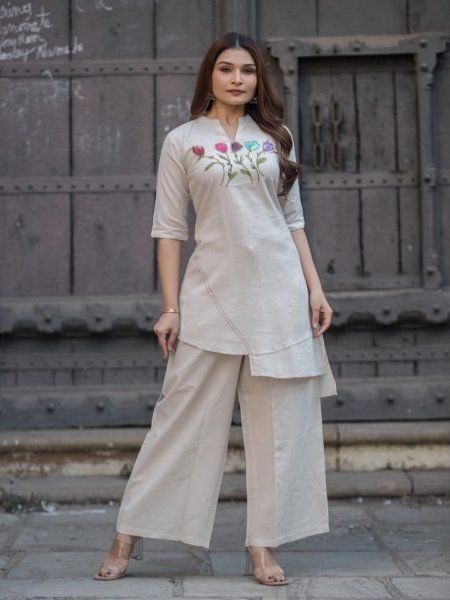 Affordable White Designer Cord Set for Resellers and Boutiques CO ORD Sets