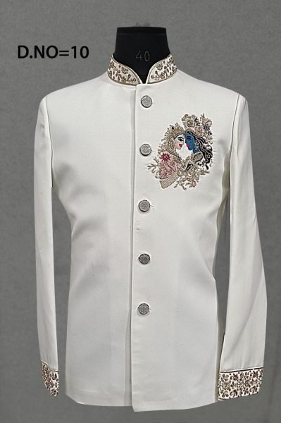 Affordable White Jodhpuri Suit with Pant for Men Wedding Wear Collection Kurta Pajama Wholesale