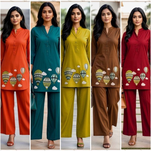 Airy Maroon Heavy Dabbu Cotton Palazzo Set For Daily Comfort  CO ORD Sets