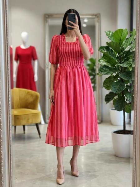 Alfino Chiffon Casual Party Wear Dress 