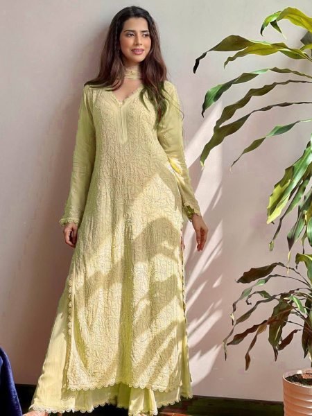 All Type Womens Wear Chikankari Kurti Wholesale Collection Clothing Supplier Surat
